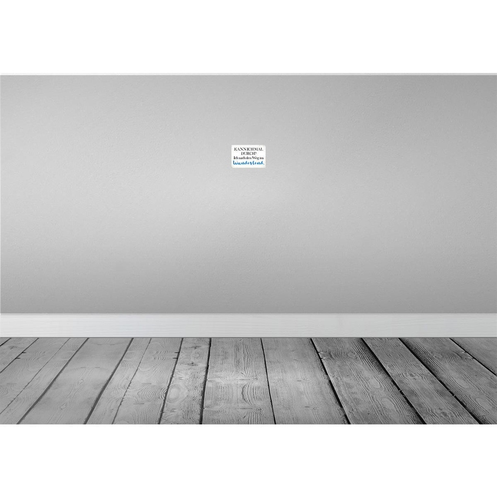 [LA-113433-1812-H] Holzschild 12x18 cm ich such den Weg ins Wunderland Spruch Zitat Bild 2