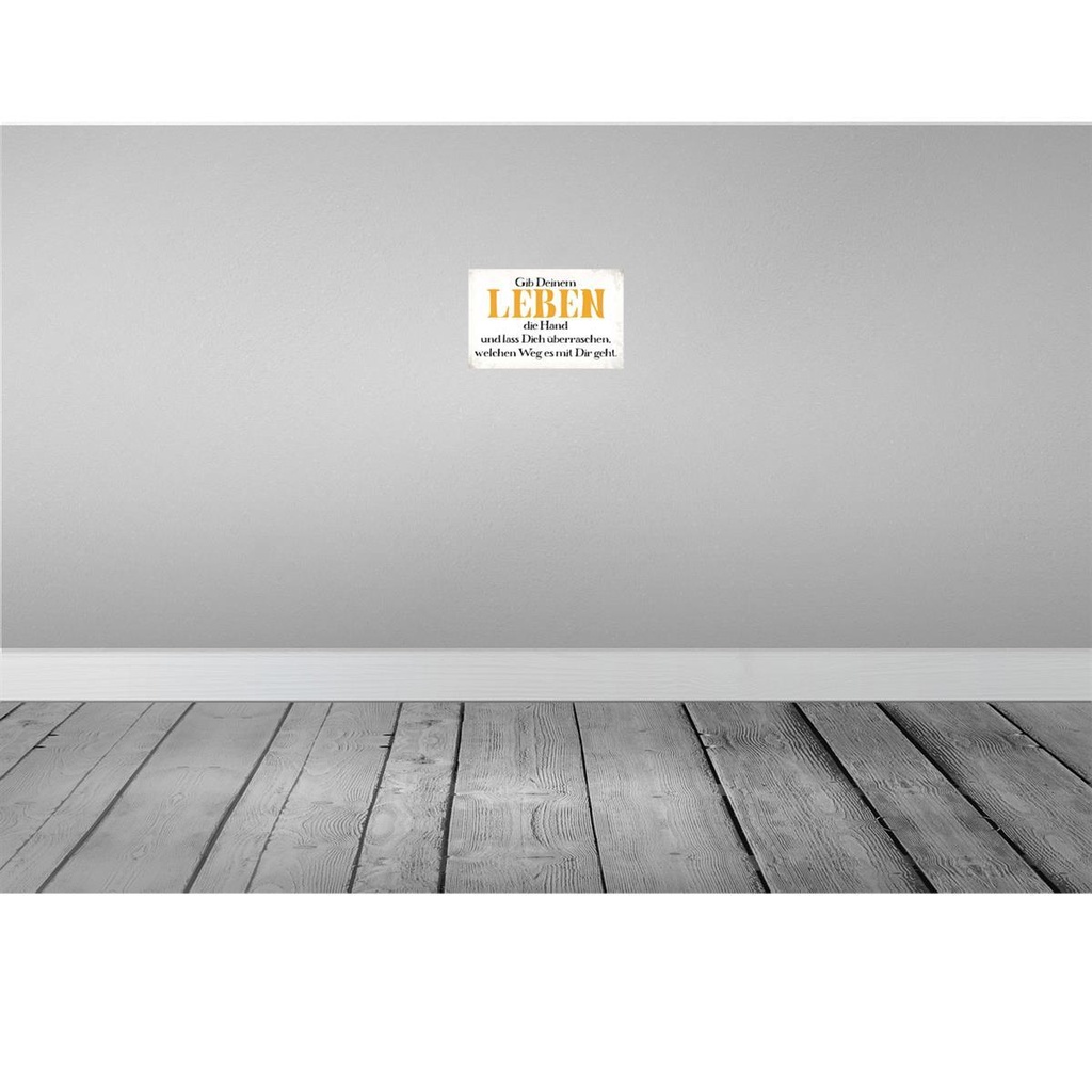 [LA-113436-2030] Blechschild 20x30 cm gib deinem Leben die Hand Spruch Zitat Bild 2