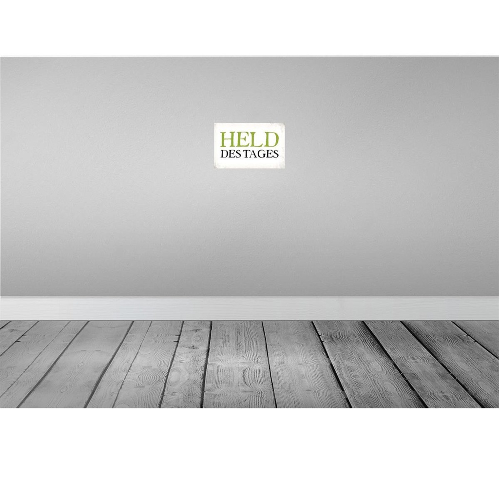 [LA-113439-2030] Blechschild 20x30 cm Held des Tages Dekoration Spruch Zitat Bild 2