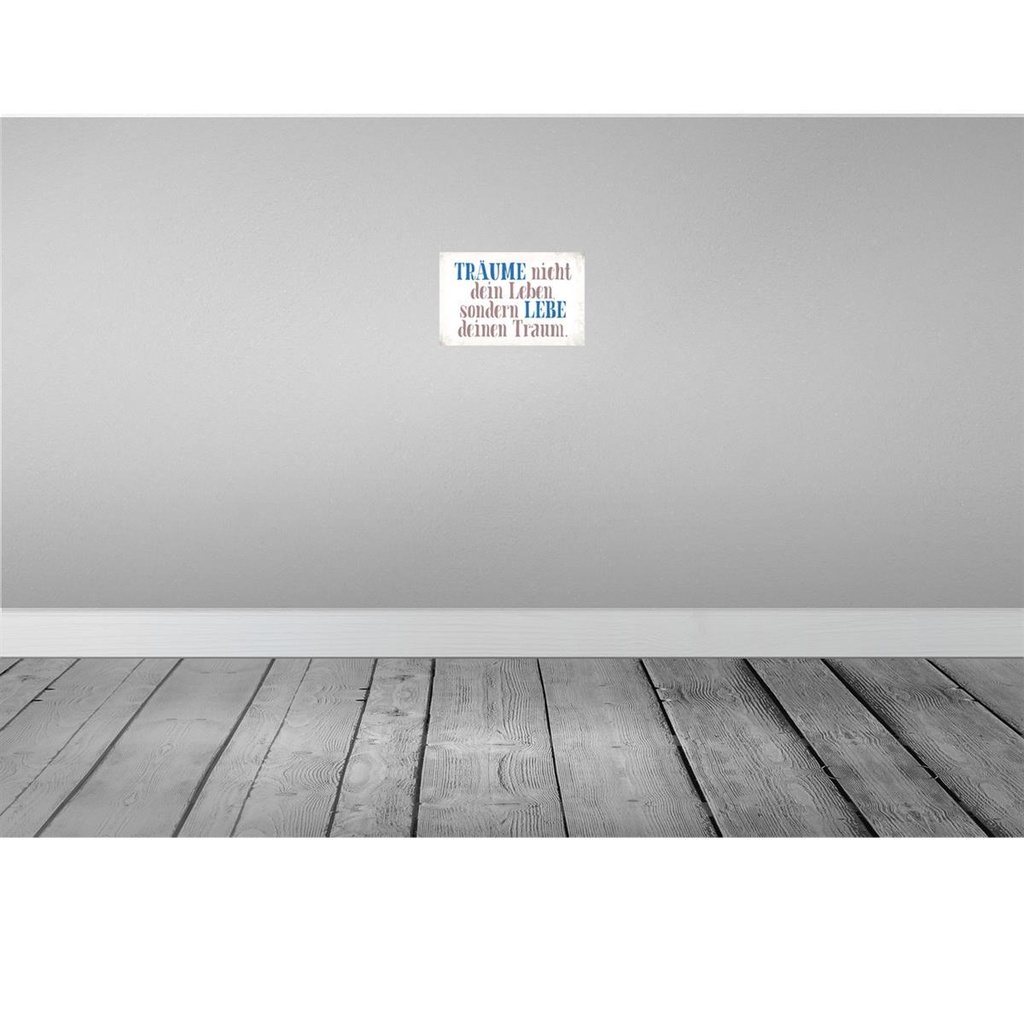 [LA-113443-H] Holzschild 20x30 cm träume nicht dein Leben lebe Dekoration Bild 2