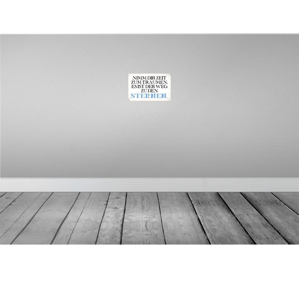 [LA-113446-2030] Blechschild 20x30 cm nimm dir Zeit zum träumen Spruch Zitat Bild 2