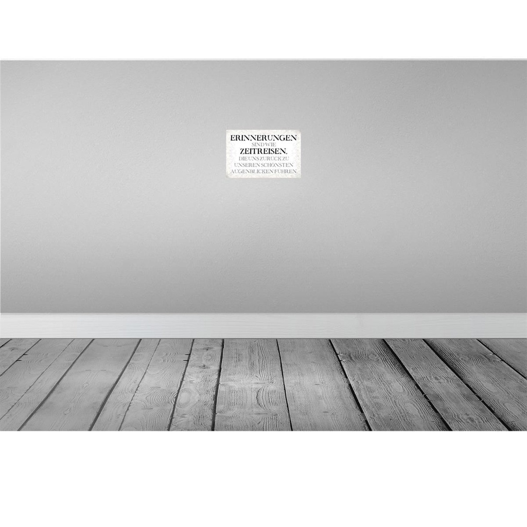 [LA-113447-H] Holzschild 20x30 cm Erinnerungen sind Zeitreisen Dekoration Bild 2