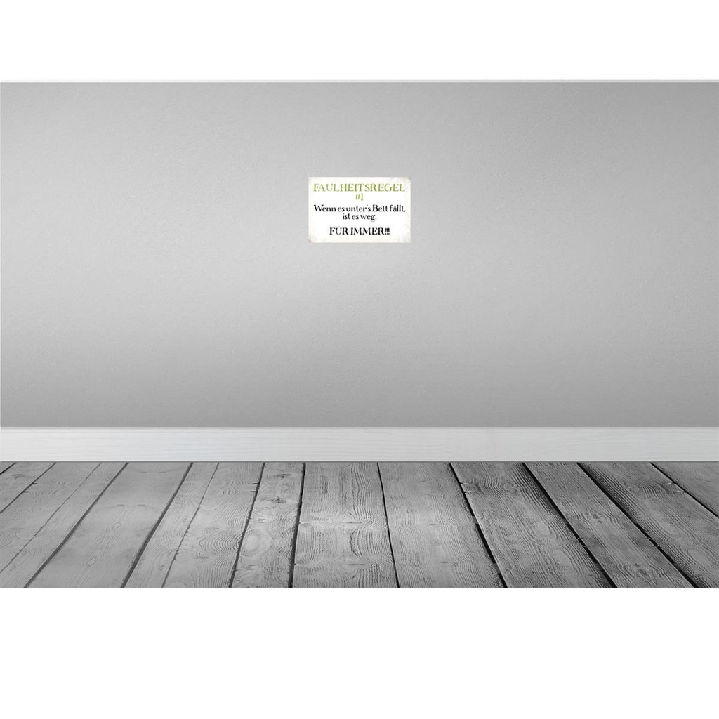 [LA-113451-H] Holzschild 20x30 cm Faulheitsregel 1 Dekoration Bild 2