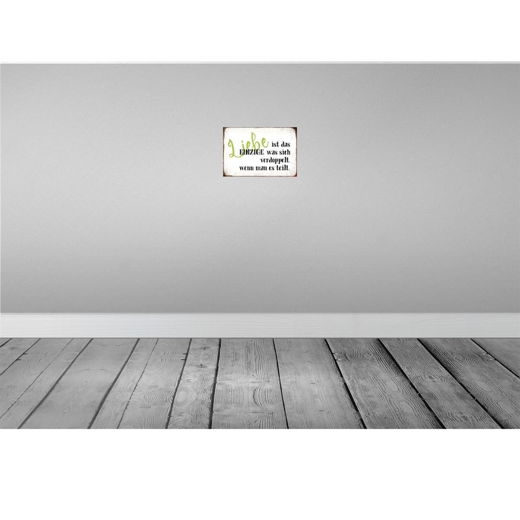 [LA-113468-2030] Blechschild 20x30 cm Liebe ist das einzige was sich Dekoration Bild 2