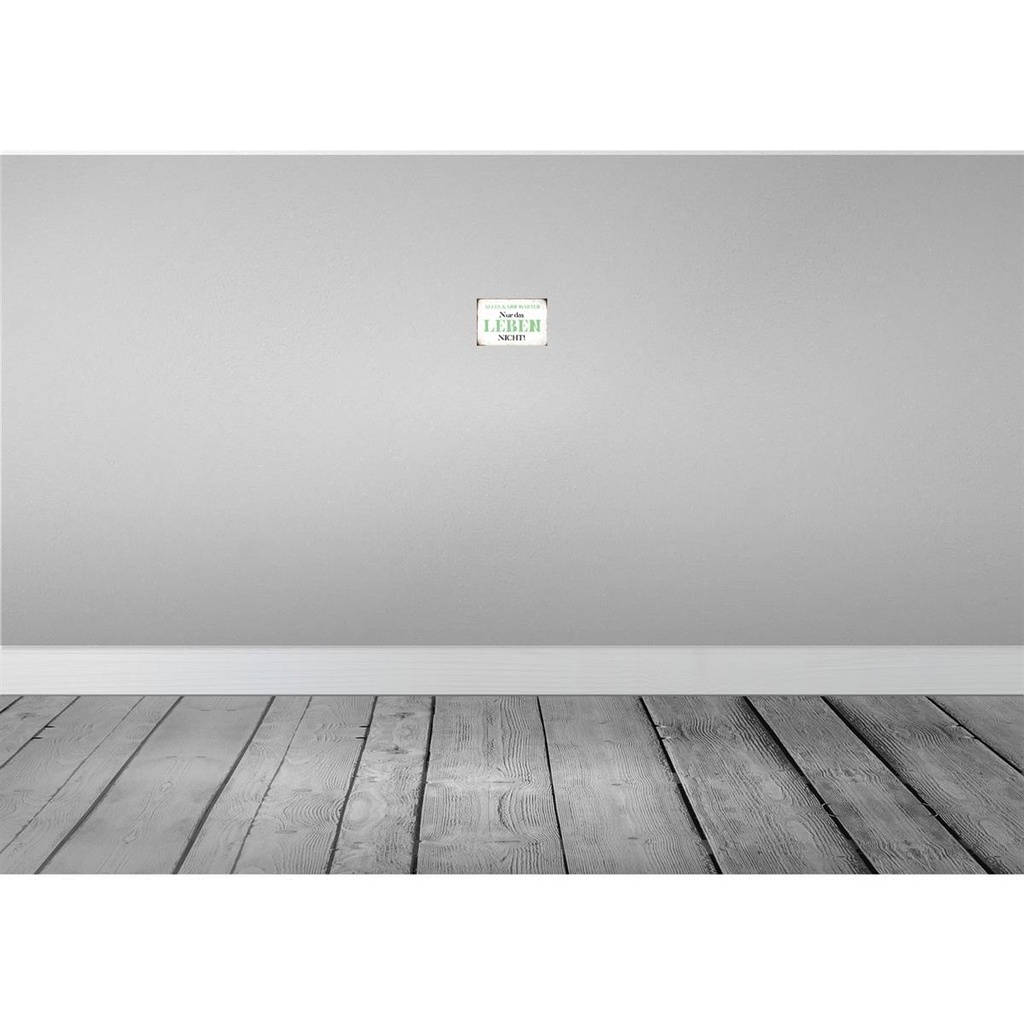 [LA-113470-1812] Blechschild 12x18 cm alles kann warten Leben nicht Dekoration Spruch Zitat Bild 2