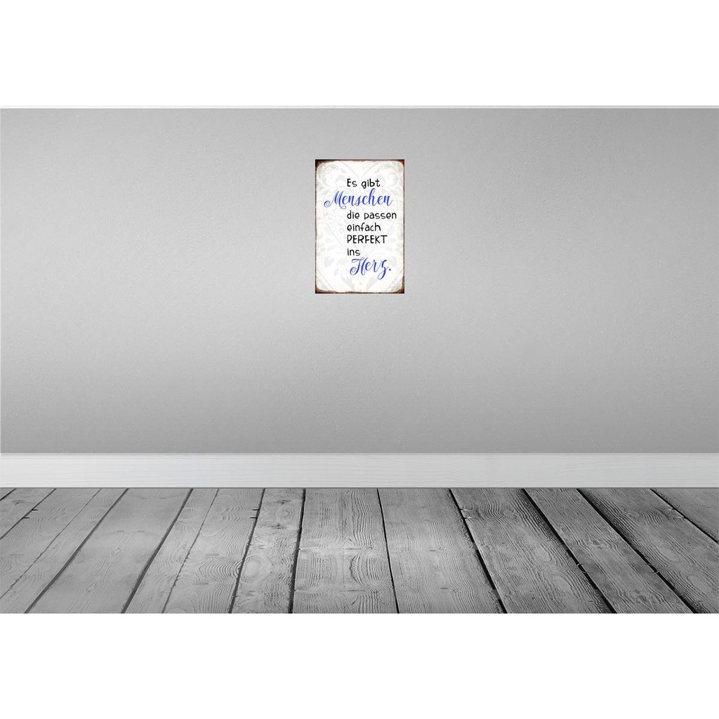 [LA-113498-H] Holzschild 30x20 cm gibt Menschen passen ins Herz Dekoration Bild 2