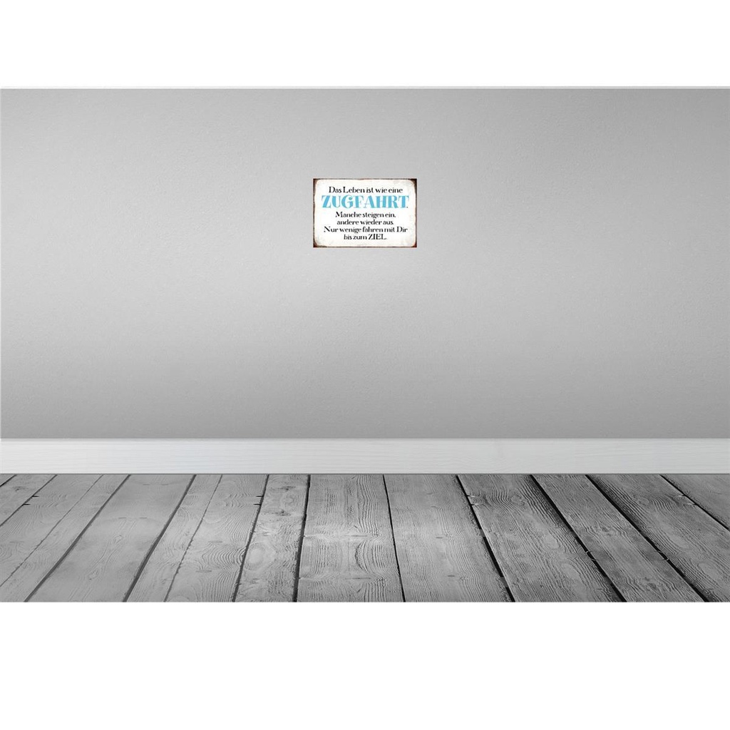 [LA-113499-2030] Blechschild 20x30 cm Leben ist wie eine Zugfahrt Spruch Zitat Bild 2