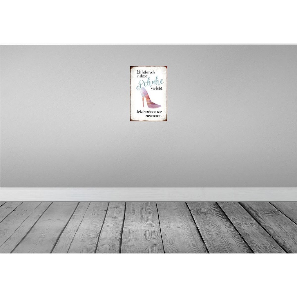 [LA-113501-H] Holzschild 30x20 cm hab mich in Schuhe verliebt Dekoration Bild 2