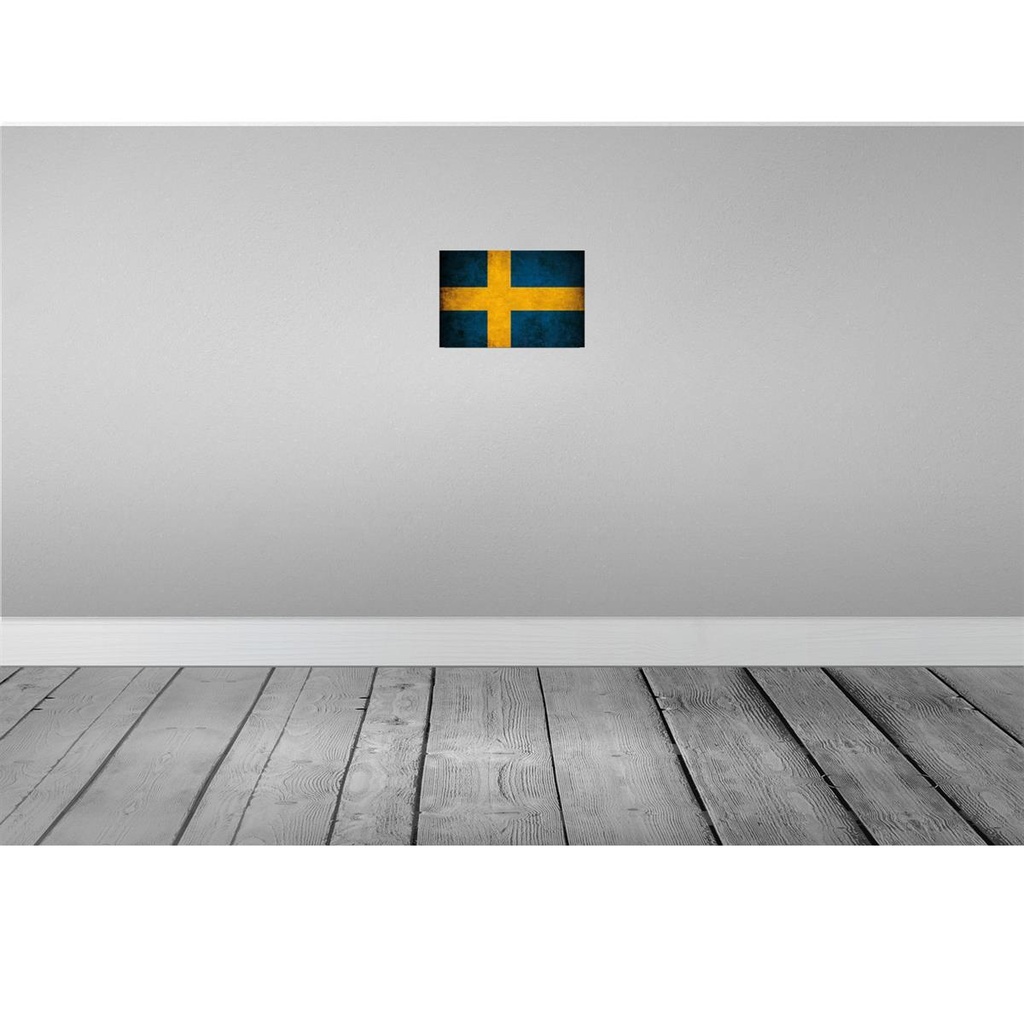 [LA-113531-2030] Blechschild 20x30 cm Schweden Fahne Flagge Wappen Bild 2