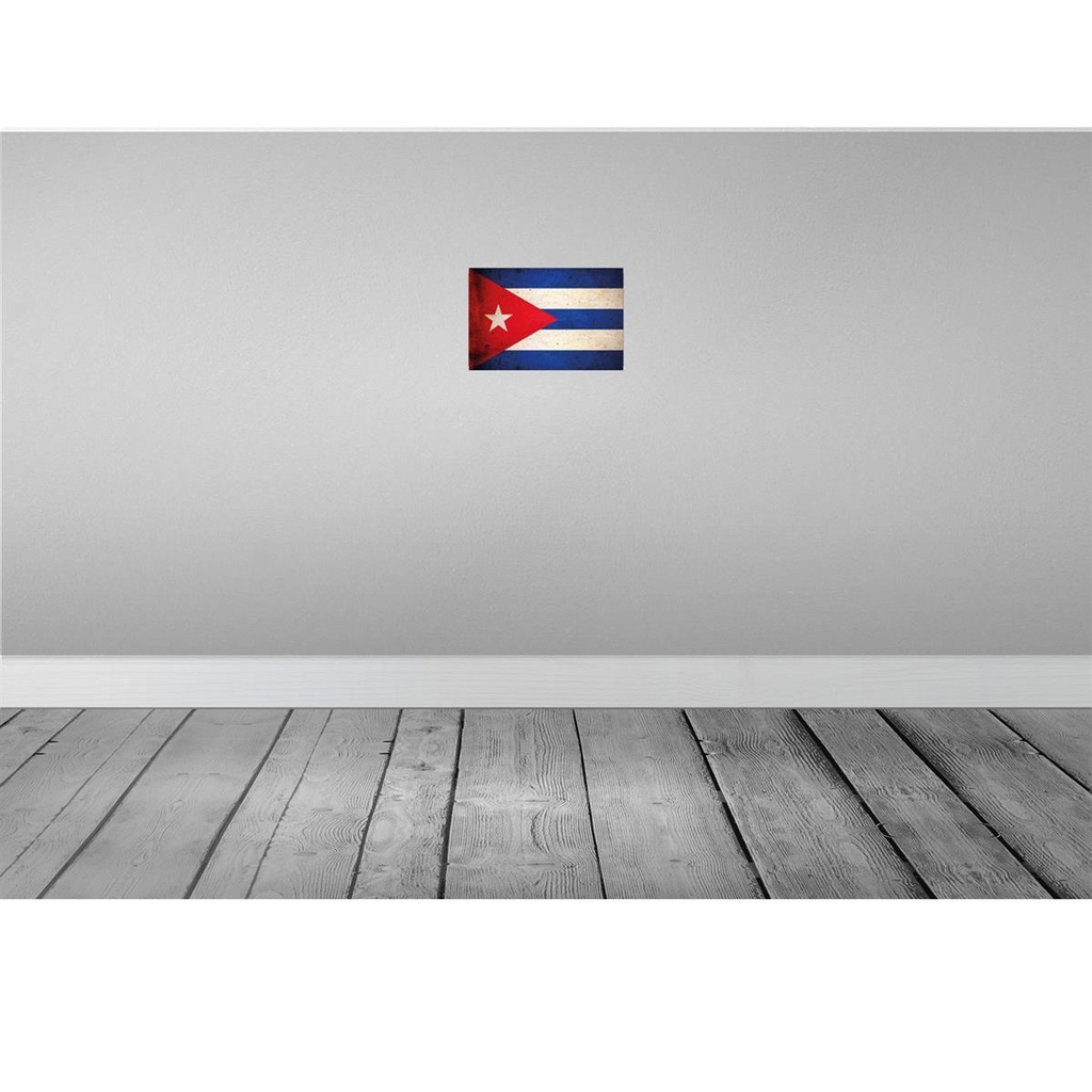 [LA-113537-H] Holzschild 20x30 cm Kuba Cuba Fahne Flagge Wappen Bild 2