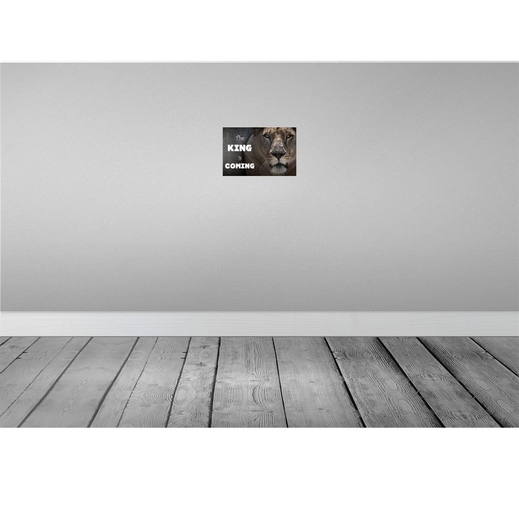 [LA-113555-2030] Blechschild 20x30 cm Löwe The King is coming Dekoration Bild 2