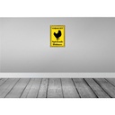 [LA-113565-2030] Blechschild 30x20 cm Vorsicht spielende Hühner Warnschild Hinweisschild Sicherheit Bild 2