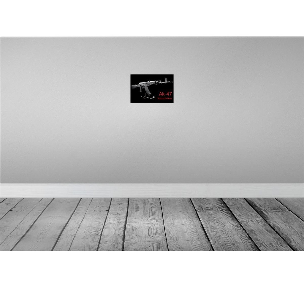 [LA-113587-H] Holzschild 20x30 cm Gewehr AK-47 Kalaschnikow Dekoration Bild 2