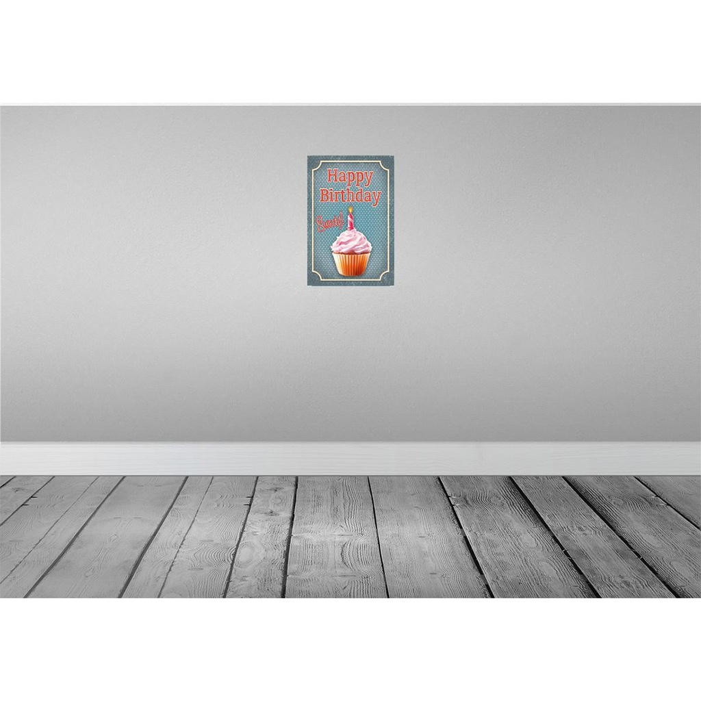 [LA-113606-H] Holzschild 30x20 cm Happy Birthday sweety! Kerze Geburtstag Feiern Party Bild 2