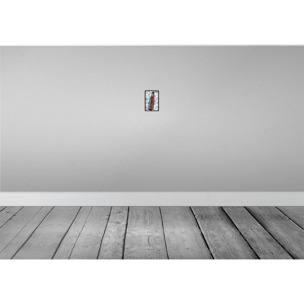 [LA-113609-1812] Blechschild 18x12 cm Leben ist zurz um warmes Bier Essen Trinken Bild 2