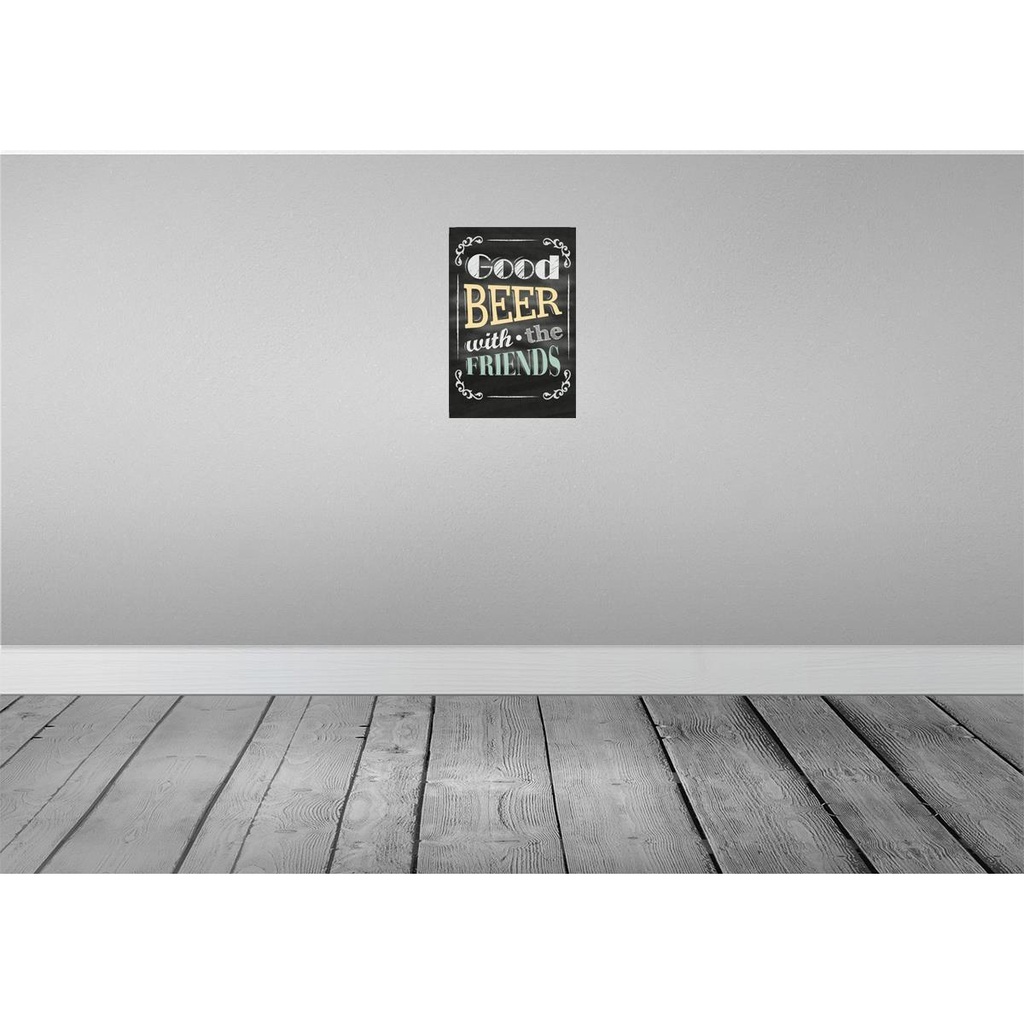 [LA-113627-2030] Blechschild 30x20 cm good Beer with the Friends Familie Freunde Bild 2