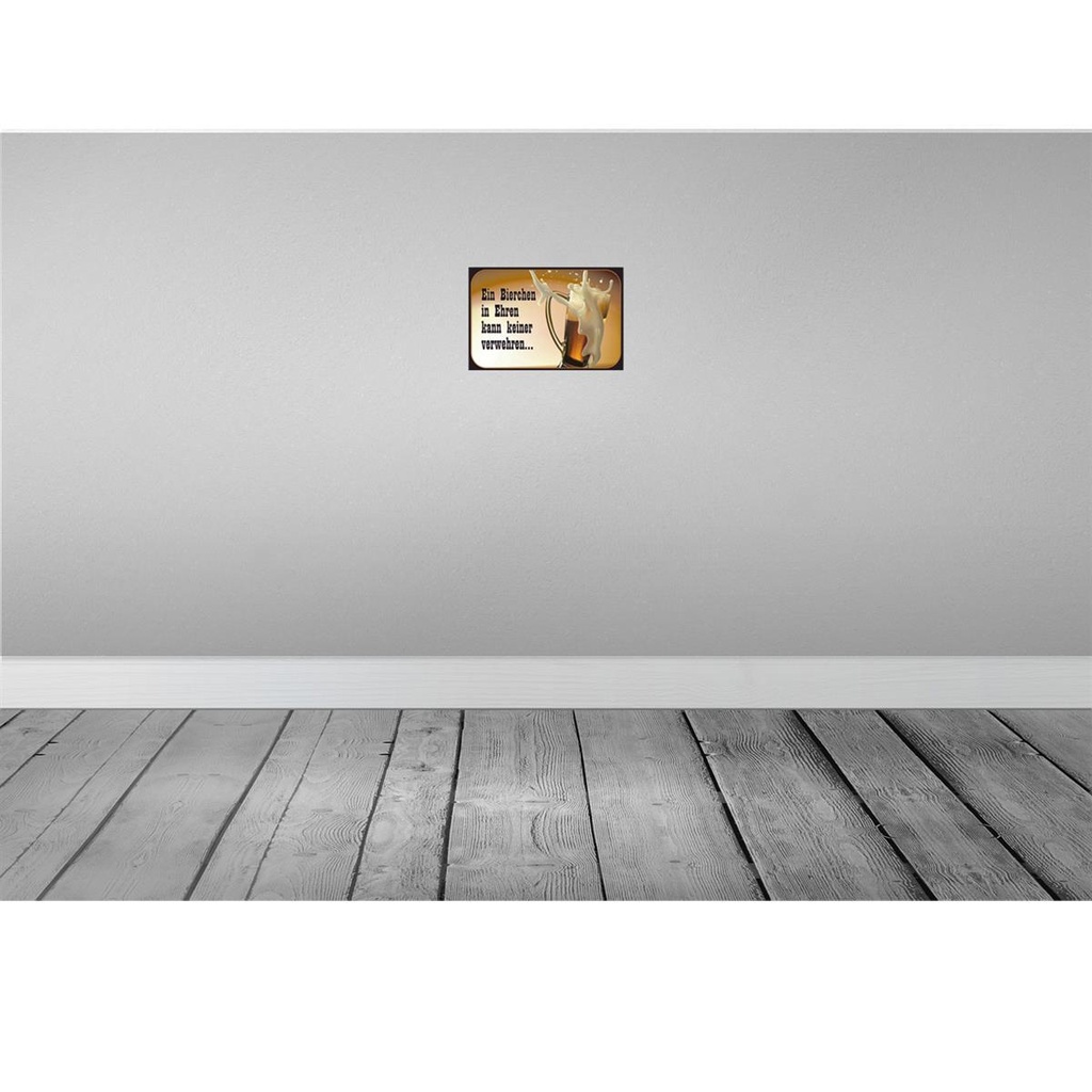 [LA-113633-H] Holzschild 20x30 cm Bierchen Ehren keine verwehren Bild 2