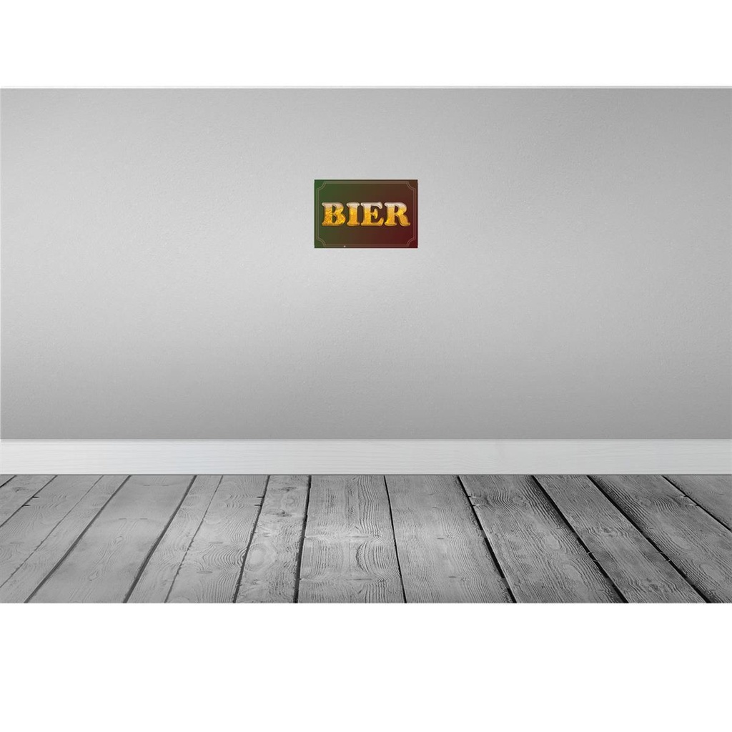 [LA-113643-H] Holzschild 20x30 cm Bier Alkohol Essen Trinken Bild 2