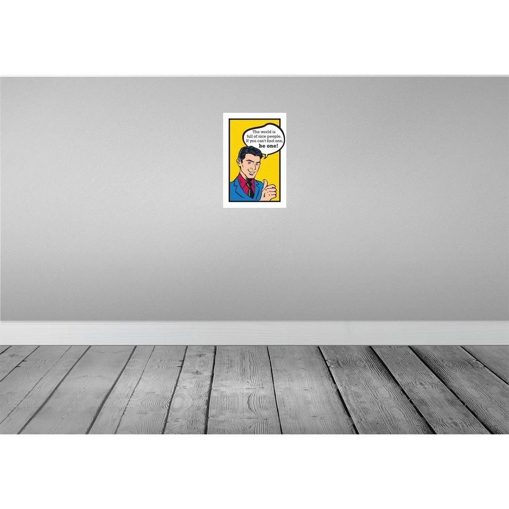 [LA-113646-H] Holzschild 30x20 cm the world full of nice people Dekoration Bild 2