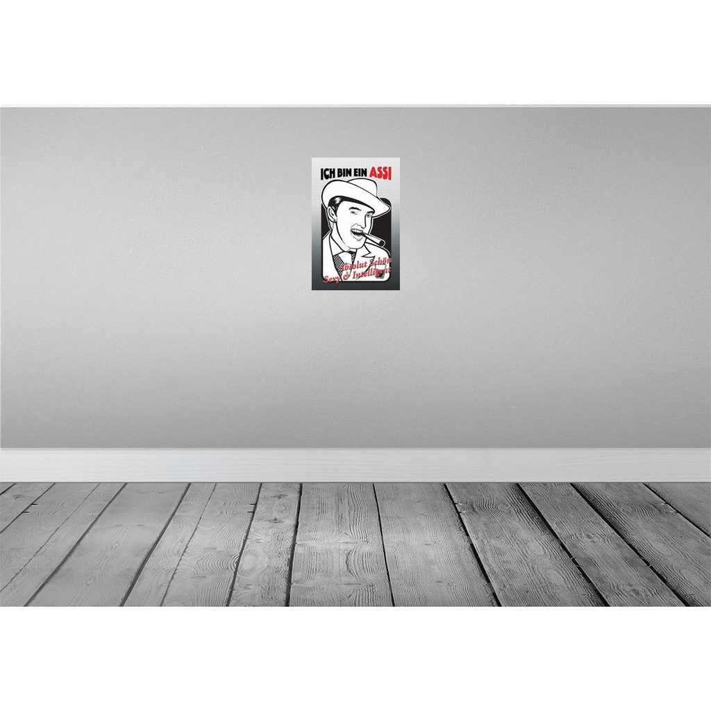[LA-113728-H] Holzschild 30x20 cm ich bin ASSI schön intelligent Dekoration Bild 2
