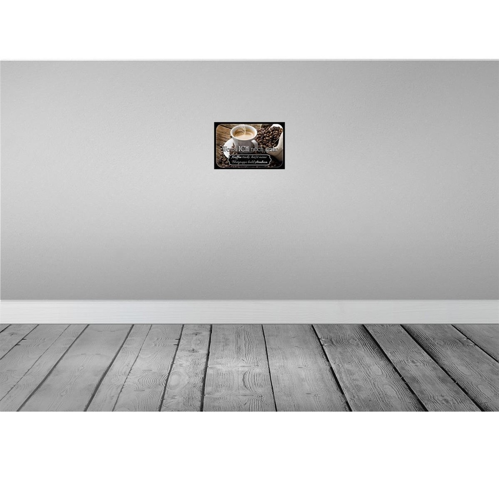 [LA-113737-2030] Blechschild 20x30 cm Kaffee bald Blutgruppe Arabica Essen Trinken Bild 2