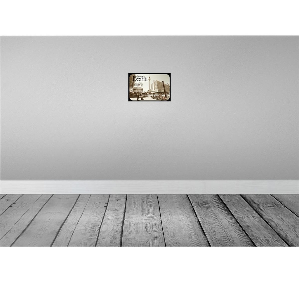 [LA-113741-2030] Blechschild 20x30 cm Berlin original Fernsehturm Foro Bildmotiv Reisemotiv Abenteuer Reisen Bild 2