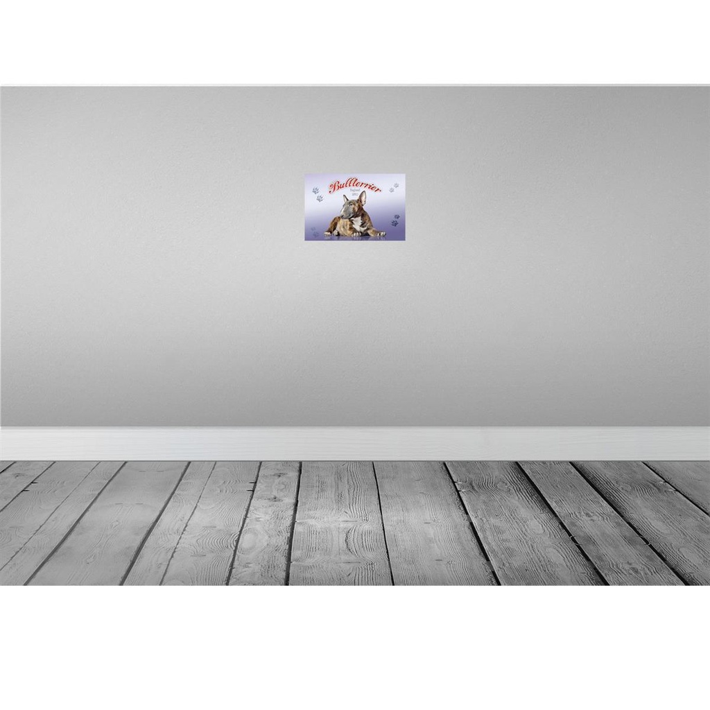 [LA-113758-2030] Blechschild 20x30 cm Hund Bullterrier England 1850 Tier Haustier Bild 2