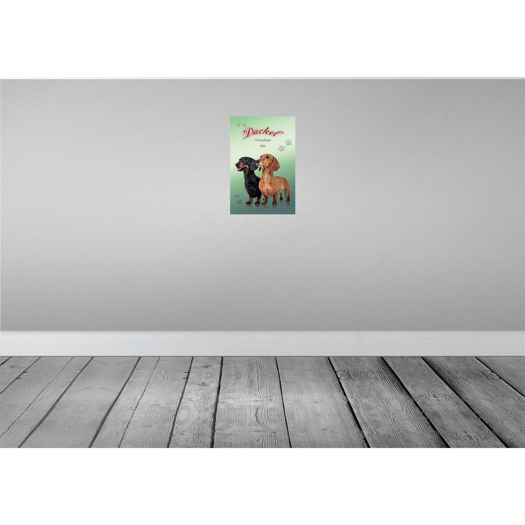 [LA-113760-2030] Blechschild 30x20 cm Hund Dackel Deutschland 1888 Tier Haustier Bild 2