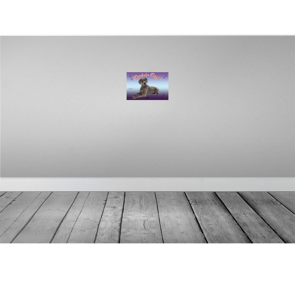 [LA-113762-H] Holzschild 20x30 cm Hund Deutsche Dogge 1888 Tier Haustier Bild 2