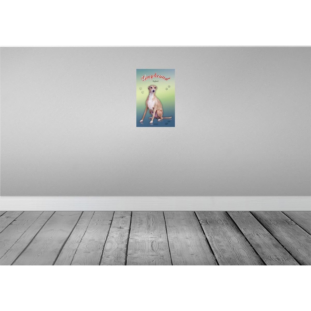 [LA-113766-2030] Blechschild 30x20 cm Hund Greyhound England Tier Haustier Bild 2