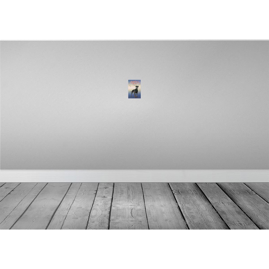[LA-113768-1812-H] Holzschild 18x12 cm Hund Manchester Terrier Großbritanien Tier Haustier Bild 2