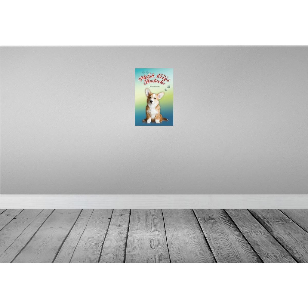 [LA-113773-H] Holzschild 30x20 cm Hund Welsh Corgi Pembroke Tier Haustier Bild 2