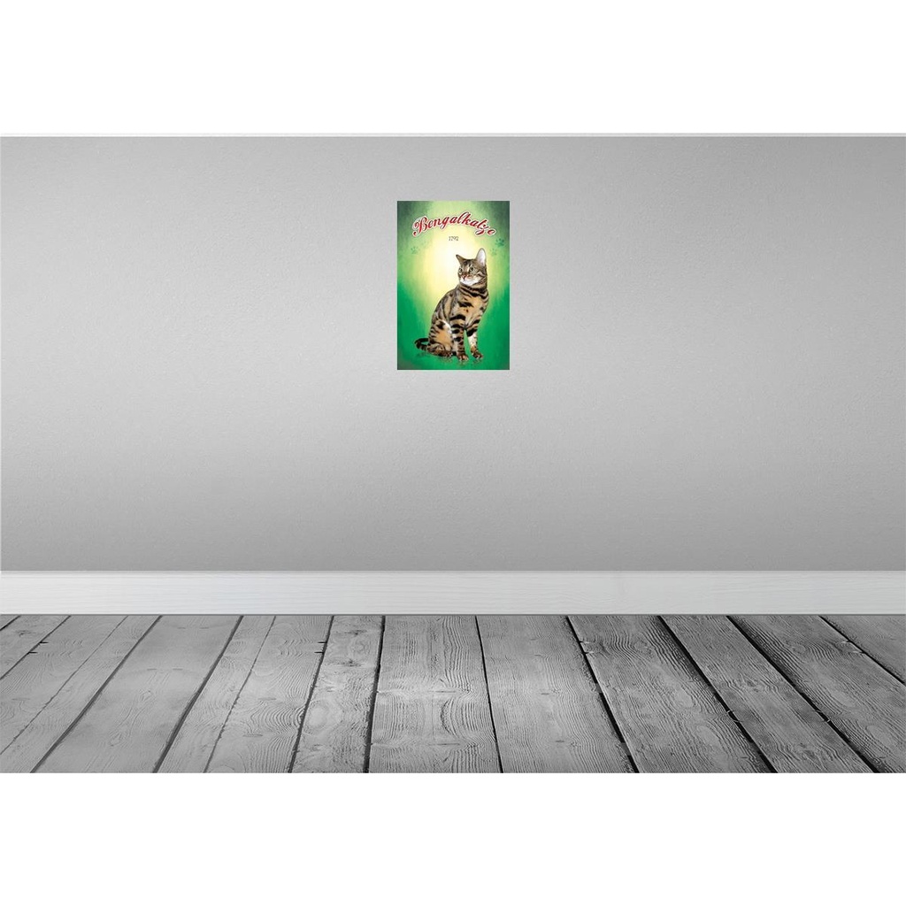 [LA-113780-2030] Blechschild 30x20 cm Katze Bengalkatze 1792 Tier Haustier Bild 2