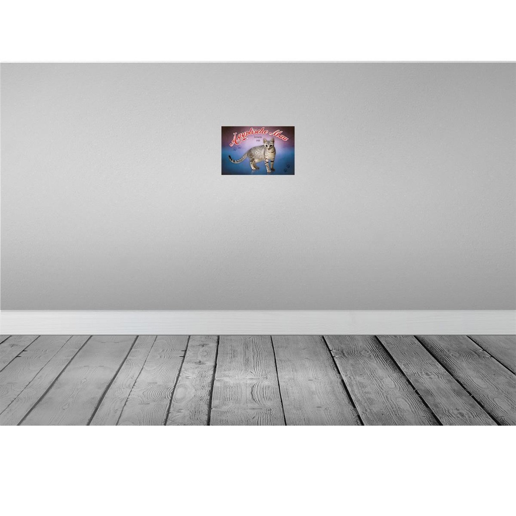 [LA-113785-2030] Blechschild 20x30 cm Katze Ägyptische Mau Schweiz 1988 Tier Haustier Bild 2