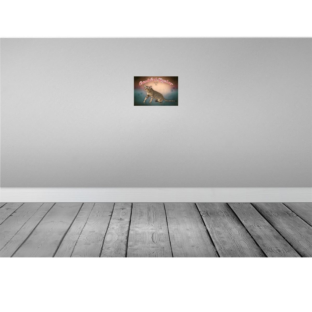 [LA-113789-H] Holzschild 20x30 cm Katze Orientalisch Kurzhaar England Tier Haustier Bild 2
