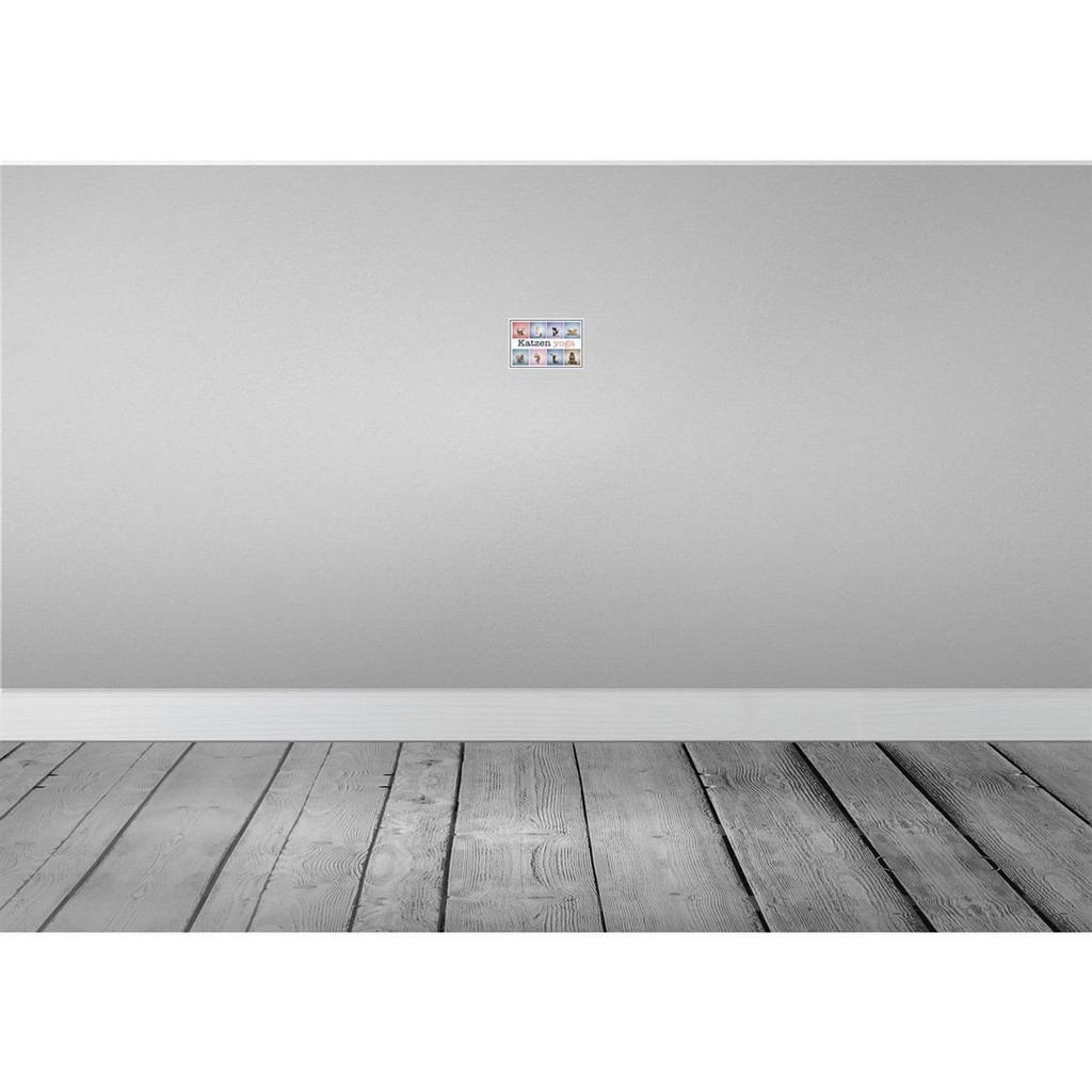 [LA-113790-1812-H] Holzschild 12x18 cm Katze Katzen Yoga Tier Haustier Bild 2