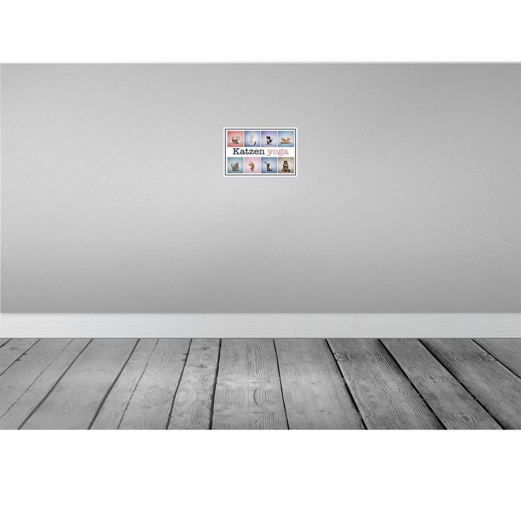 [LA-113790-2030] Blechschild 20x30 cm Katze Katzen Yoga Tier Haustier Bild 2