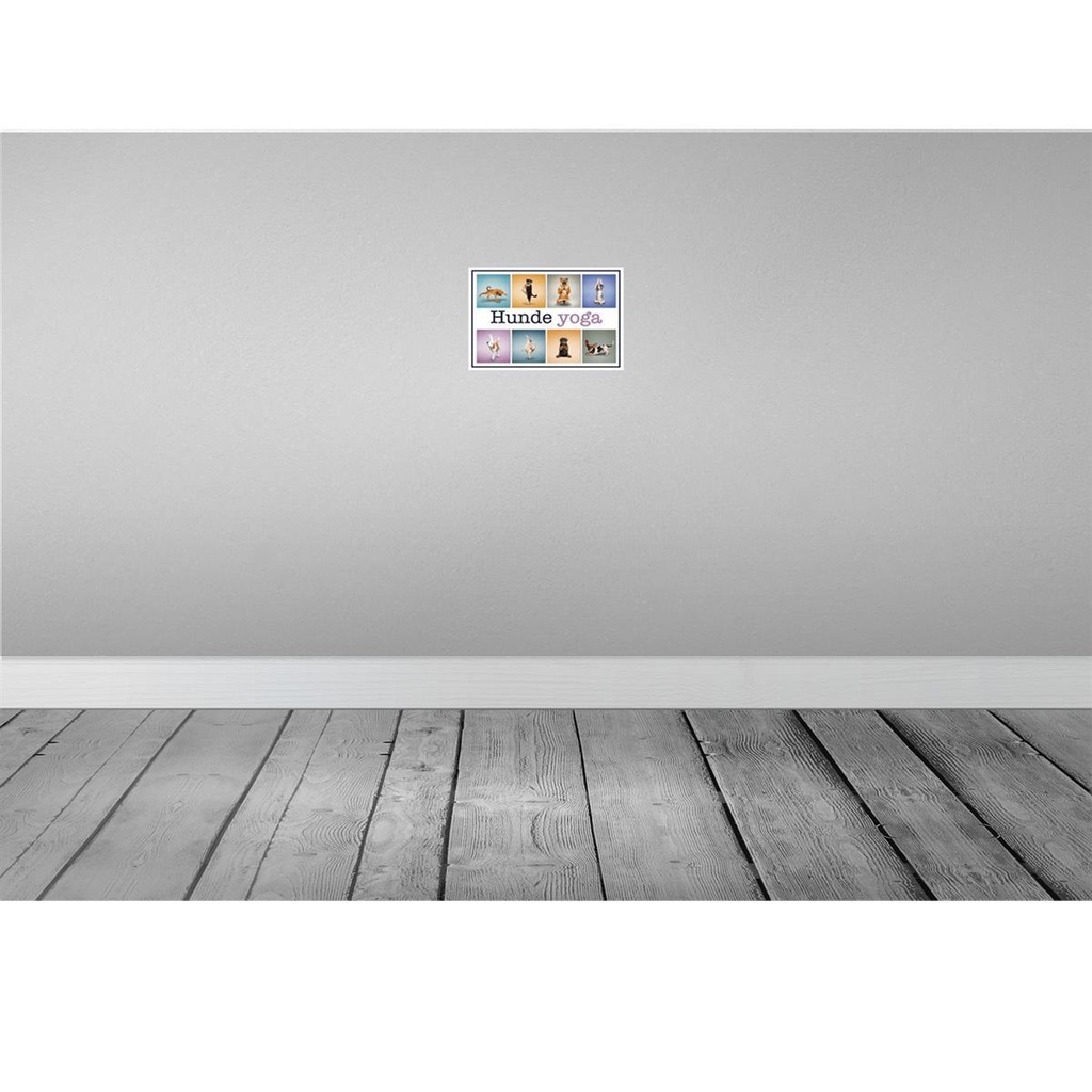 [LA-113792-2030] Blechschild 20x30 cm Katze Hunde Yoga Tier Haustier Bild 2