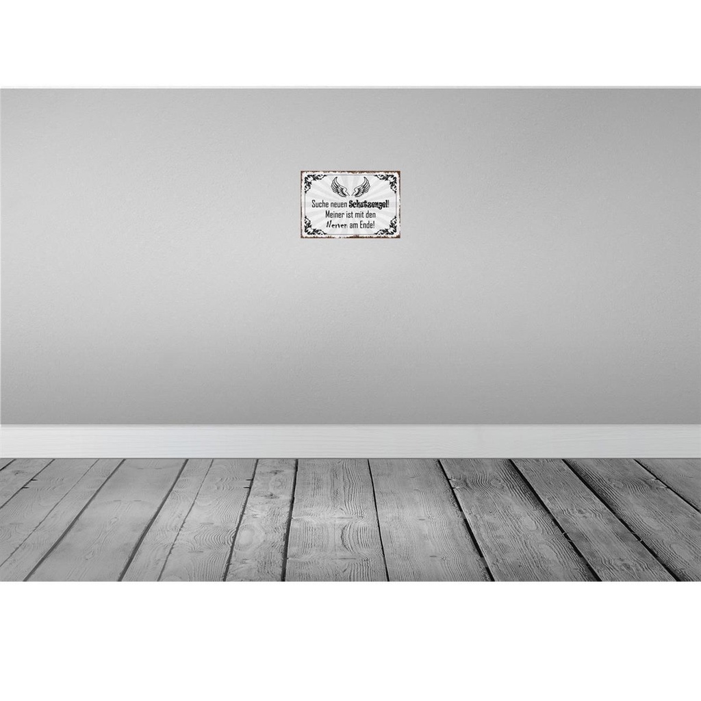 [LA-113812-H] Holzschild 20x30 cm suche neuen Schutzengel Dekoration Bild 2