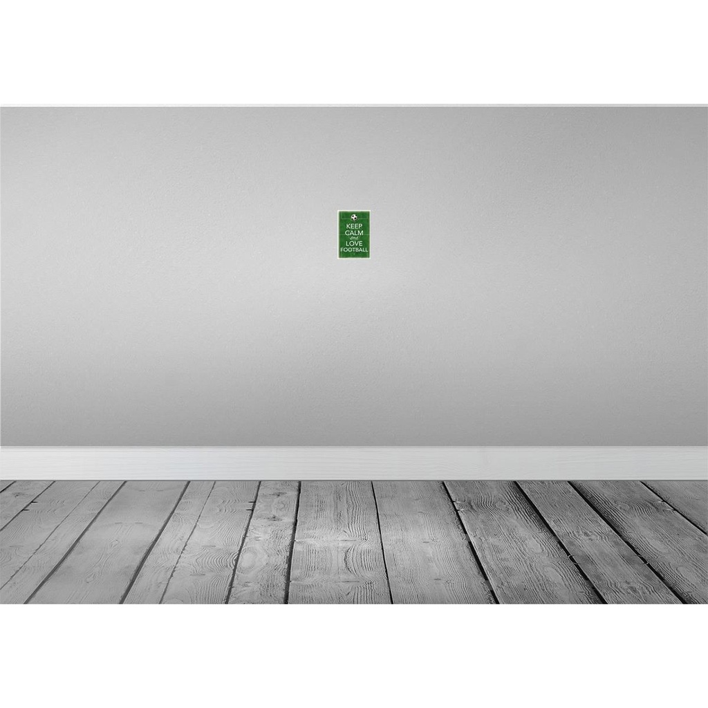 [LA-113830-1812] Blechschild 18x12 cm Keep Calm and love Football Yoga Bild 2