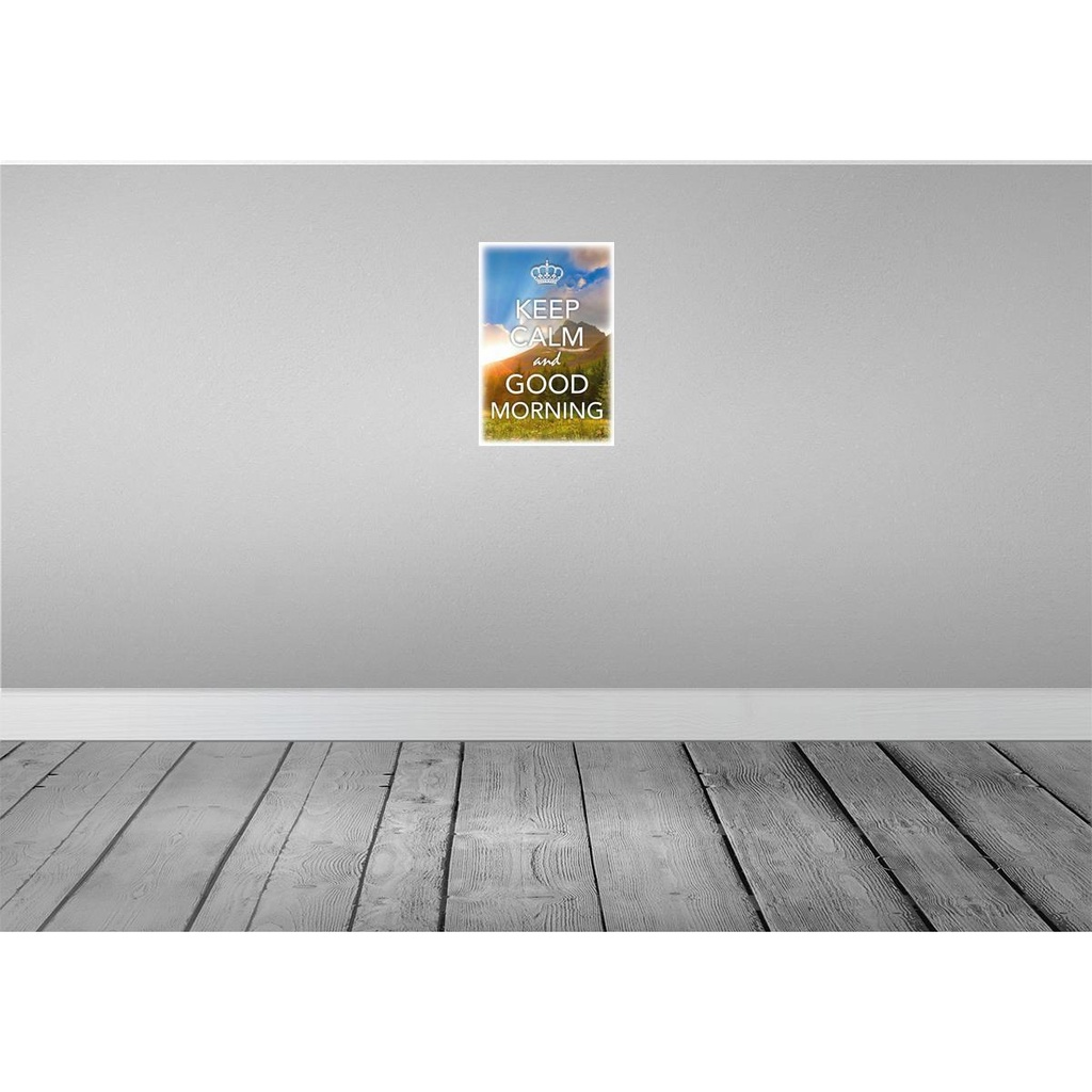 [LA-113836-H] Holzschild 30x20 cm Keep Calm and good Morning Bild 2