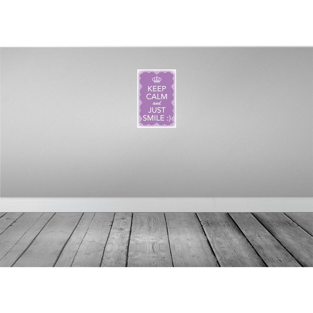 [LA-113847-H] Holzschild 30x20 cm Keep Calm and just smile: Bild 2