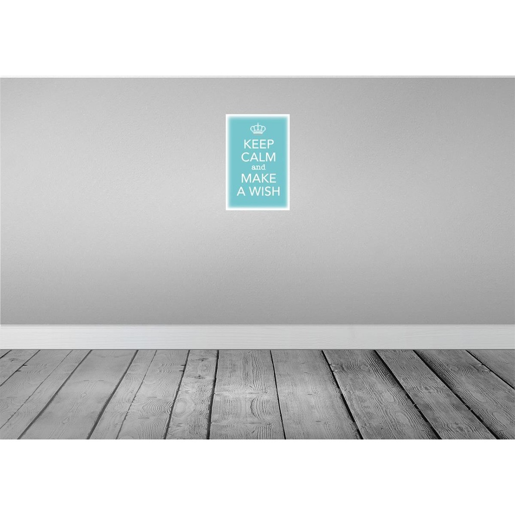 [LA-113849-H] Holzschild 30x20 cm Keep Calm and make a wish Bild 2