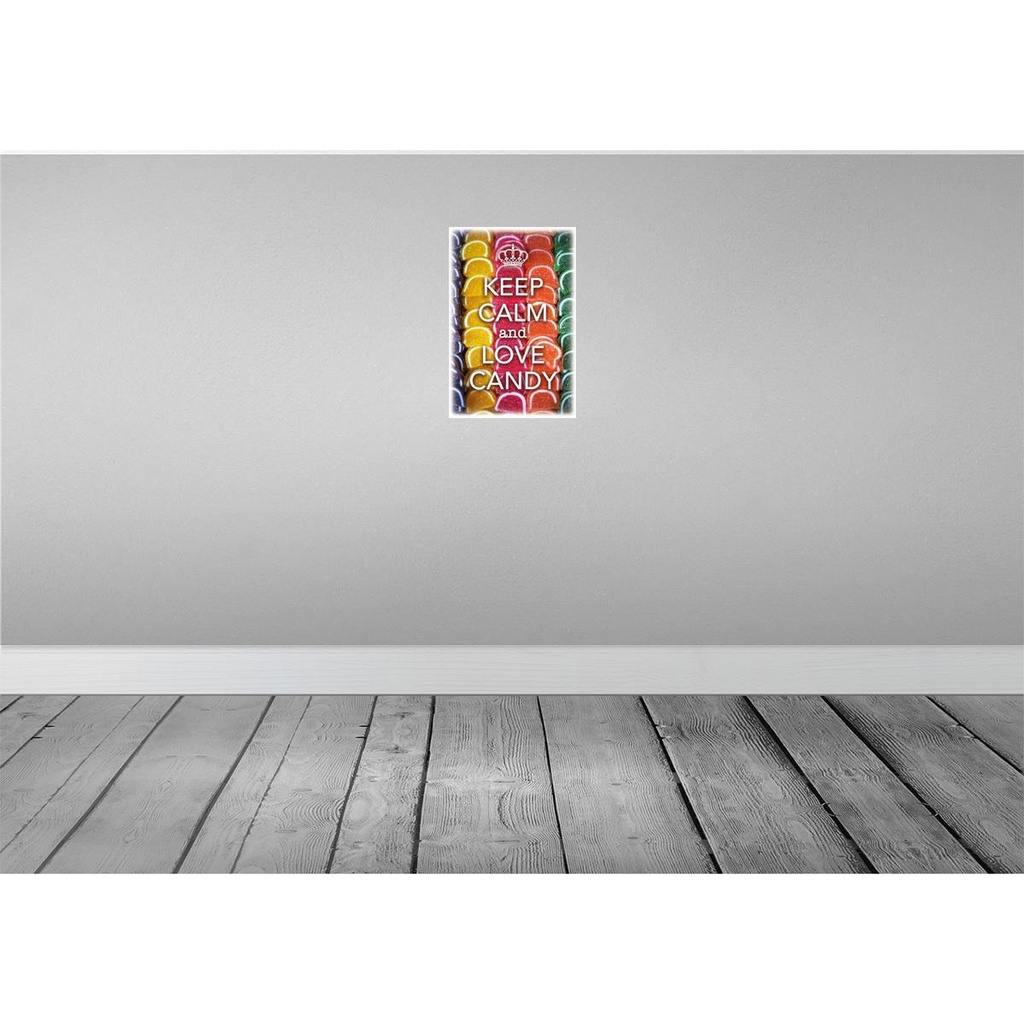 [LA-113852-2030] Blechschild 30x20 cm Keep Calm and love candy Yoga Bild 2