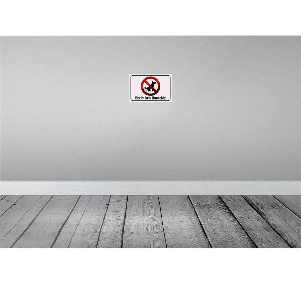 [LA-113862-2030] Blechschild 20x30 cm hier ist kein Hundeklo Tier Haustier Hund Bild 2