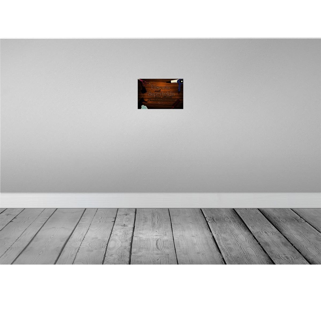 [LA-113864-2030] Blechschild 20x30 cm Friseurin Superhelding Beruf Arbeit Bild 2