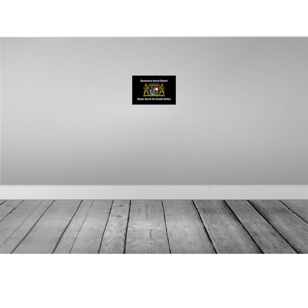 [LA-113872-2030] Blechschild 20x30 cm Deutscher durch Geburt Bayer Deutschland Bild 2