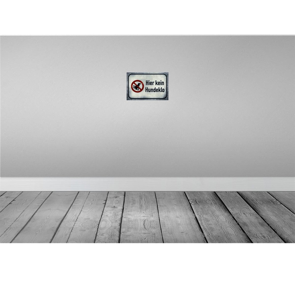 [LA-113918-H] Holzschild 20x30 cm Hund hier kein Hundeklo Tier Haustier Bild 2