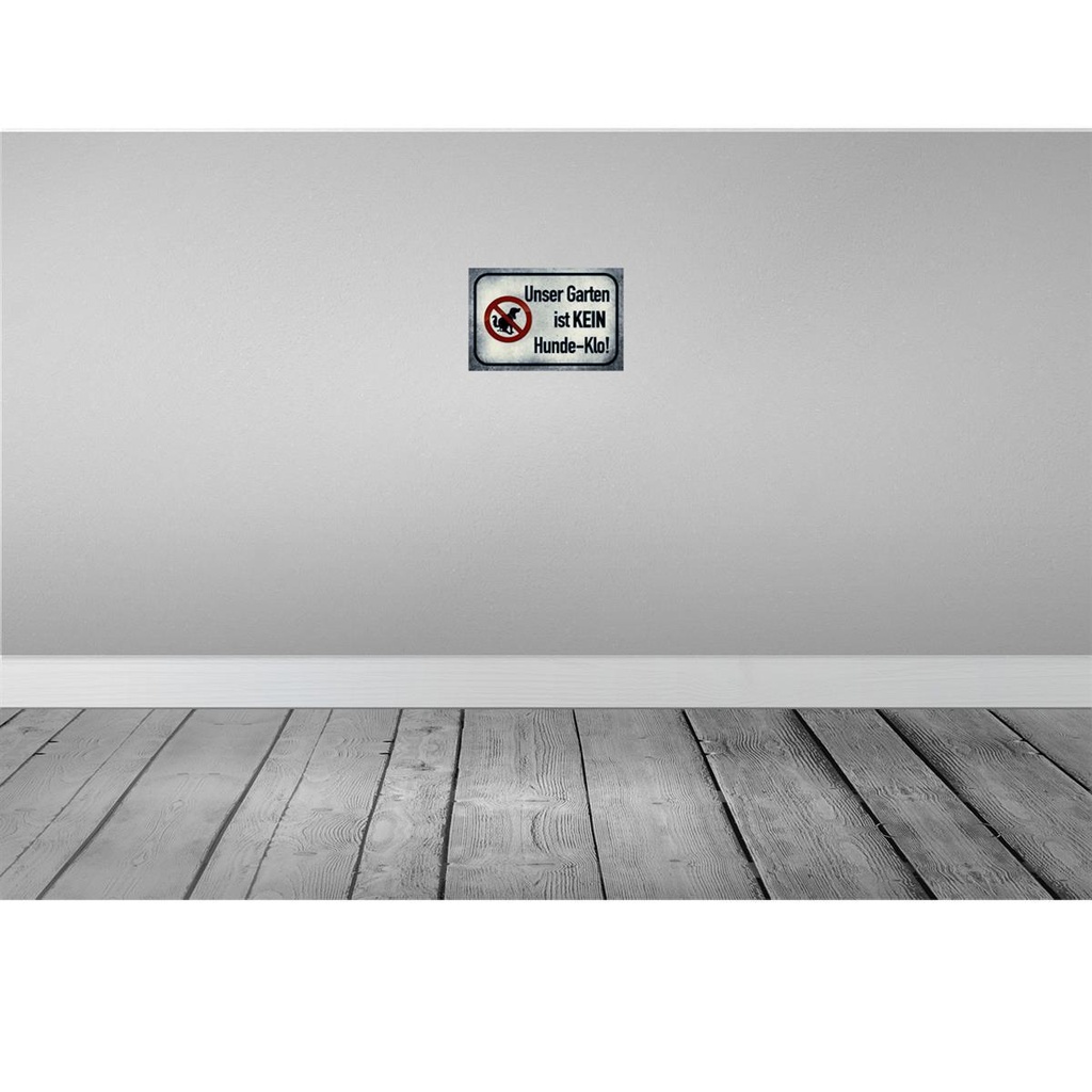 [LA-113919-2030] Blechschild 20x30 cm unser Garten kein Hunde-Klo Geschenk Bild 2