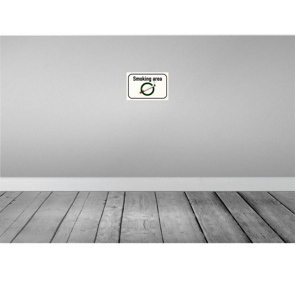 [LA-113922-H] Holzschild 20x30 cm Smoking area Raucherraum Bild 2